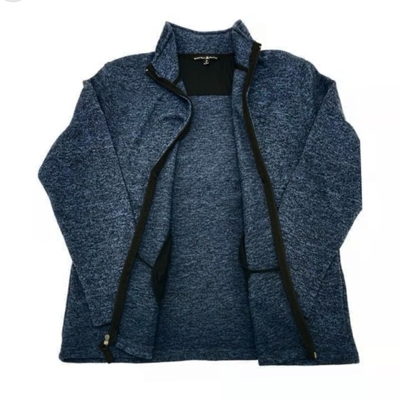 BEVERLY HILLS POLO CLUB Full Zip Sweater Jacket, dark blue - Picture 3 of 4